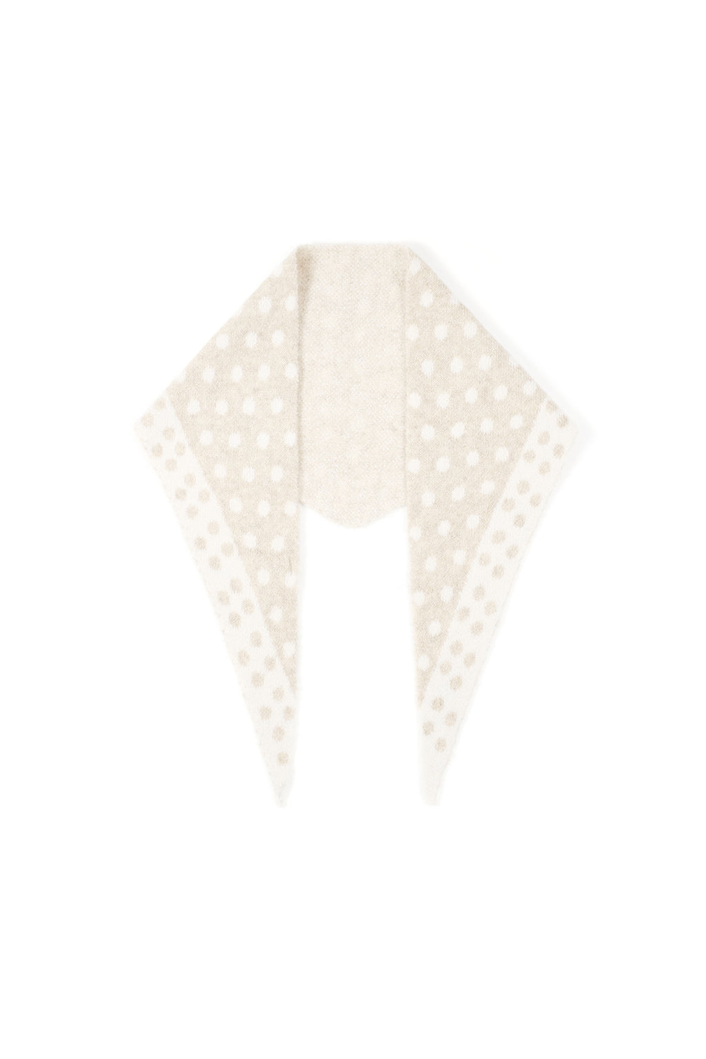 Nuria Dreieckstuch – Tupfen in Beige – Produktansicht (2)