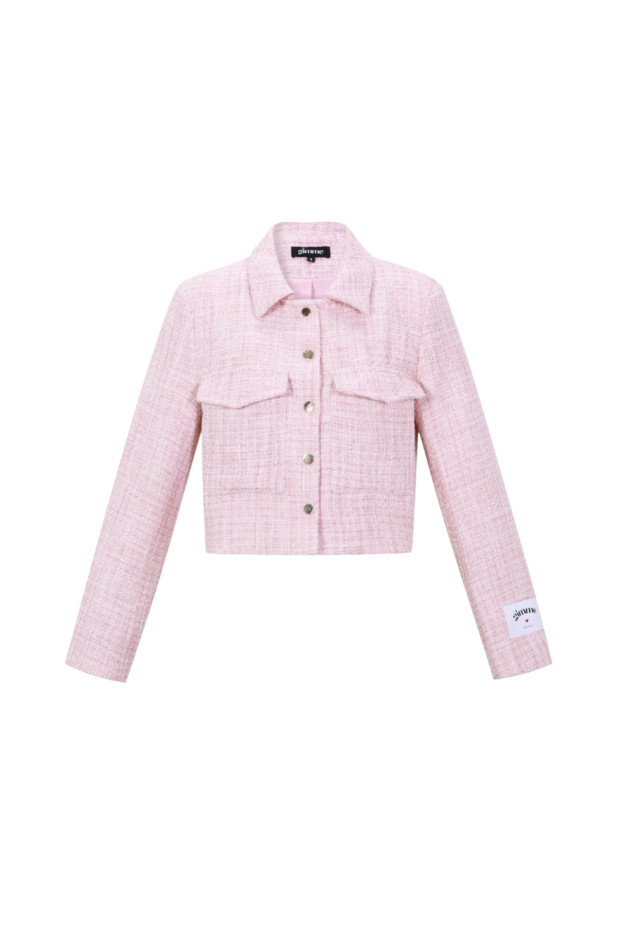 Marit Jacke – Tweed-Optik in Rosa – Produktansicht