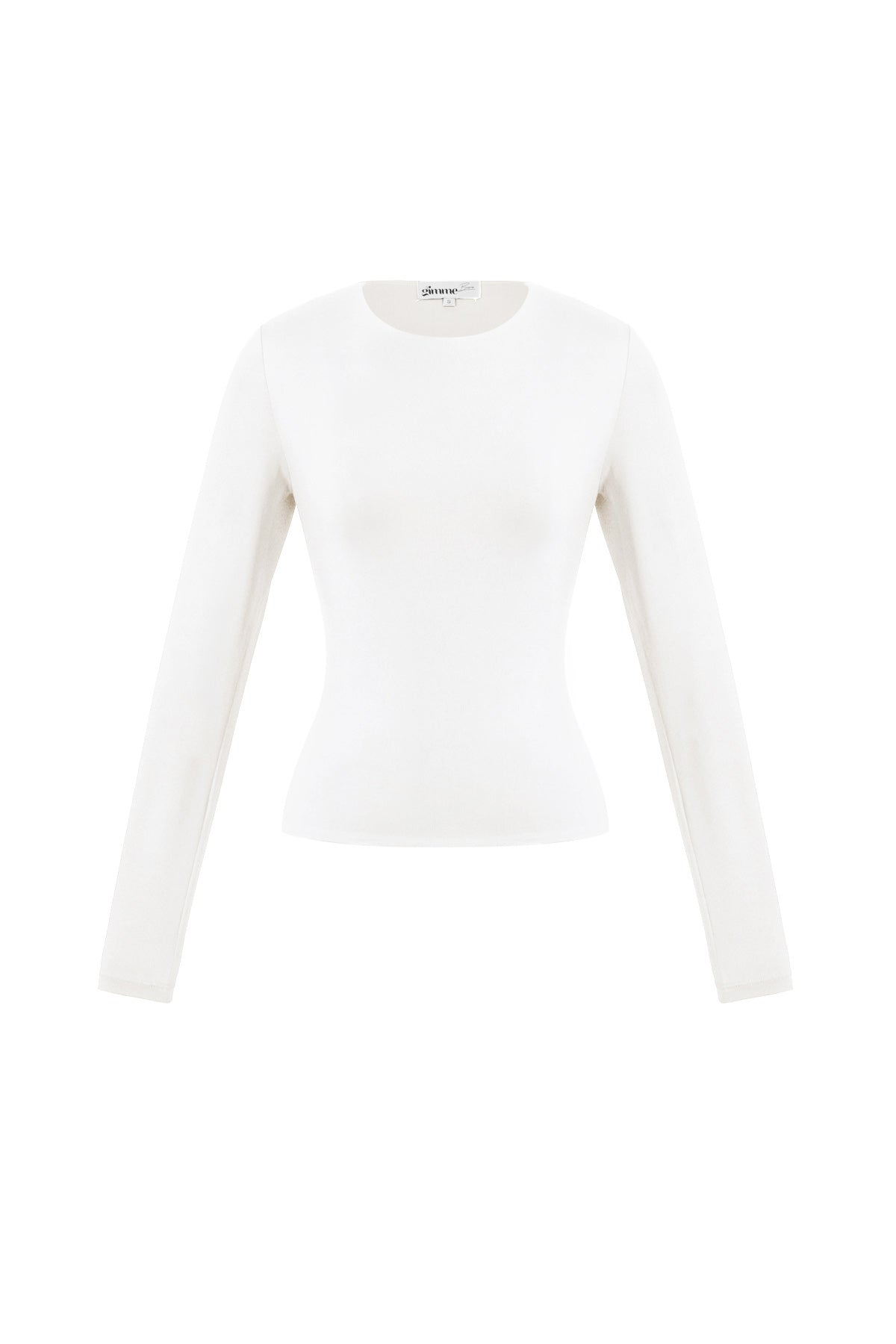 Alva Longsleeve – Rundhals in Weiß – Produktansicht (5)