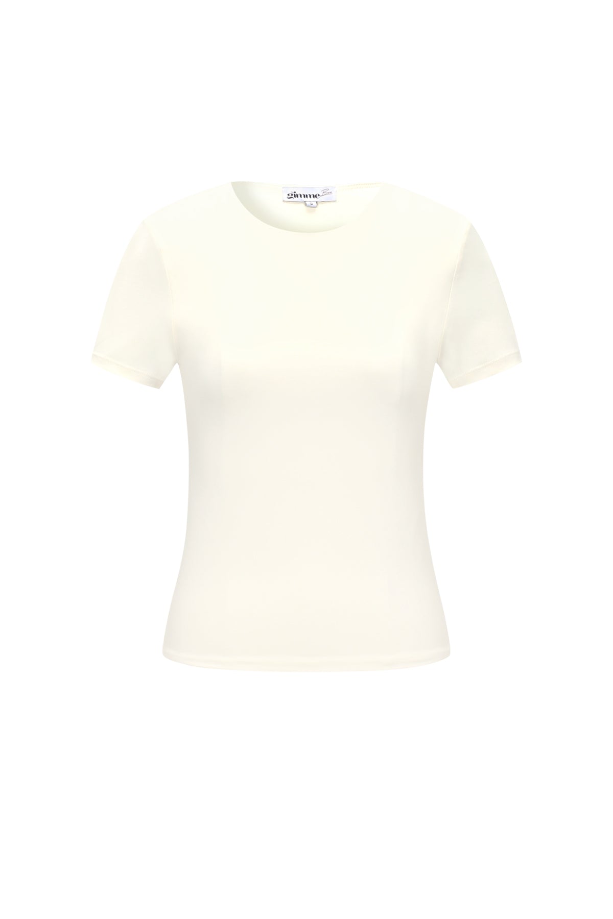 Merle T-Shirt – Rundhals in Creme – Produktansicht (2)