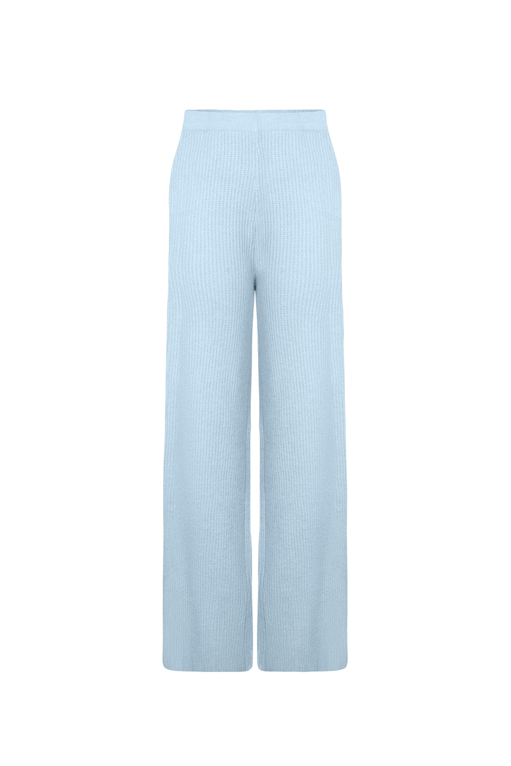 Lea Strickhose – Weit in Hellblau – Produktansicht
