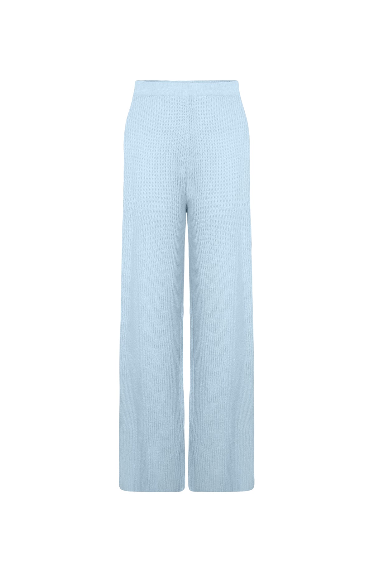 Lea Strickhose – Weit in Hellblau – Produktansicht