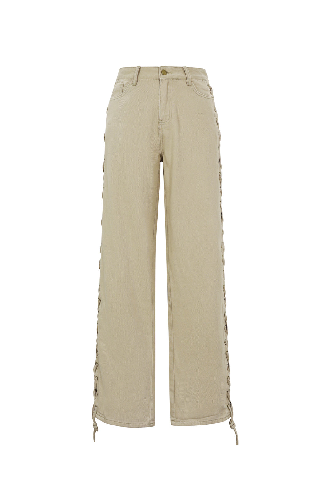 Kaja Jeans – Schnürung in Beige – Produktansicht (3)