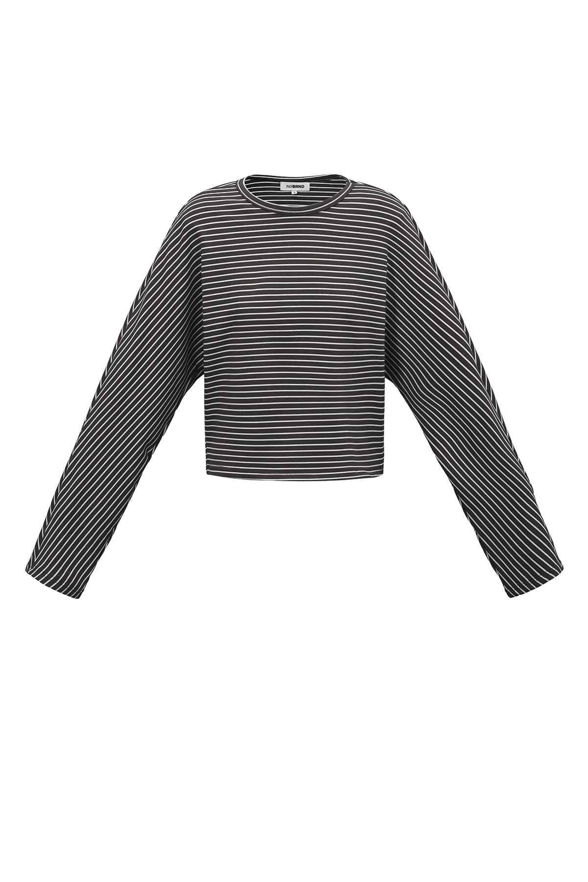 Bea Streifenshirt in Schwarz – Produktansicht (3)