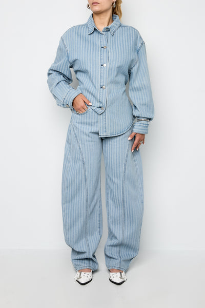 Selma Jeansbluse – Streifen