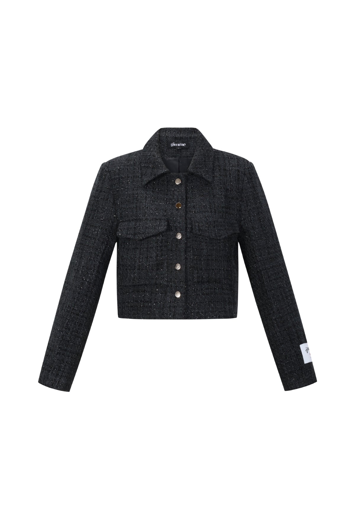 Marit Jacke – Tweed-Optik in Schwarz – Produktansicht