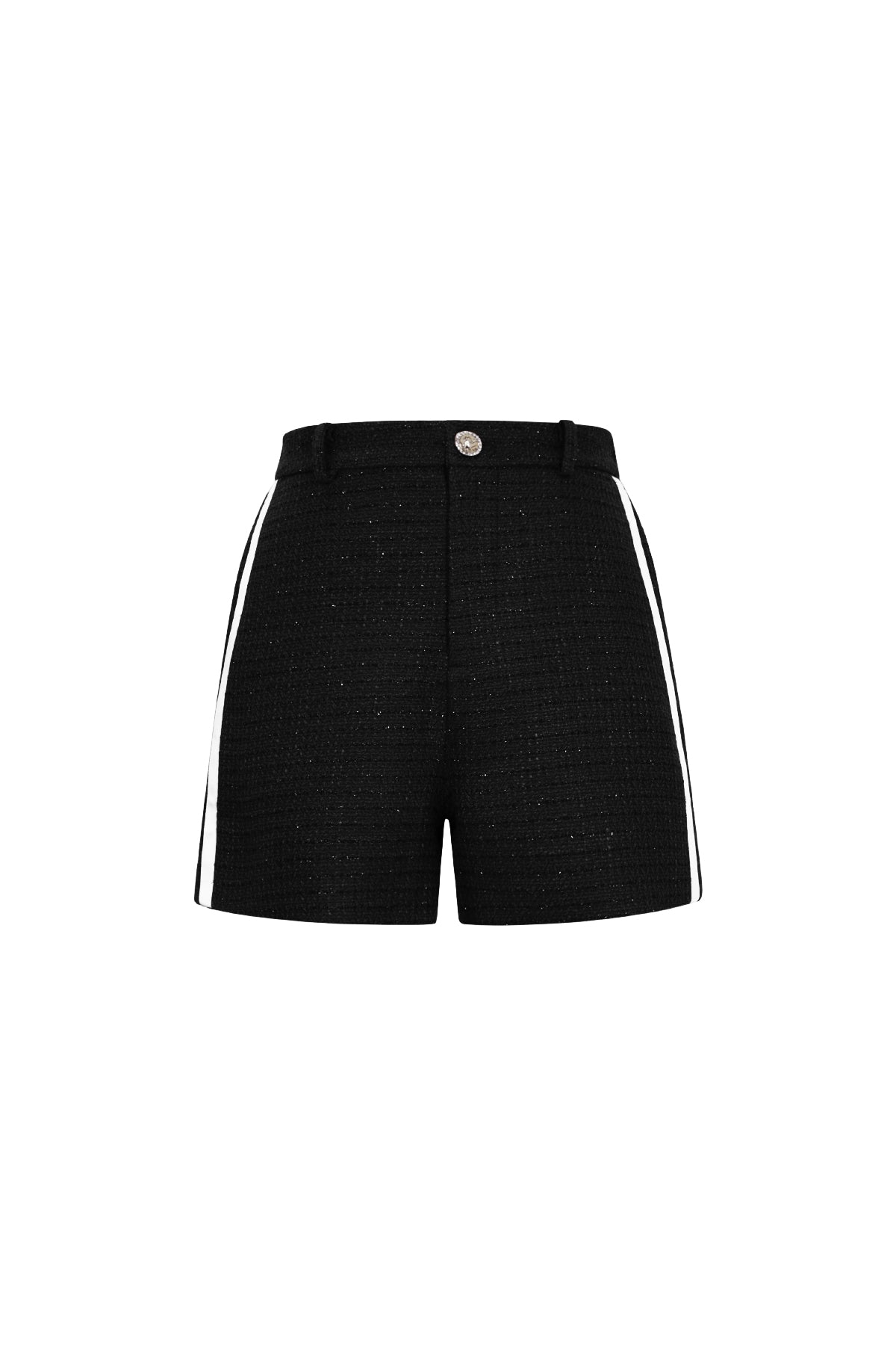 Fenna Shorts – Seitenstreifen in Schwarz – Produktansicht (2)