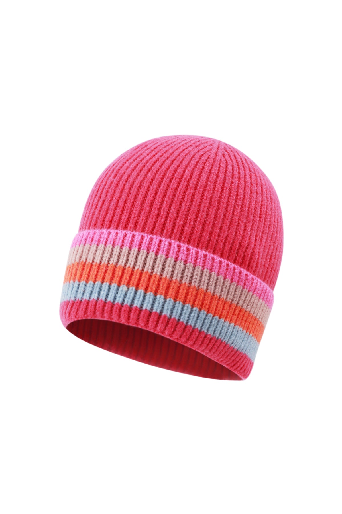 Valentina Beanie – Ringel in Pink – Produktansicht (6)