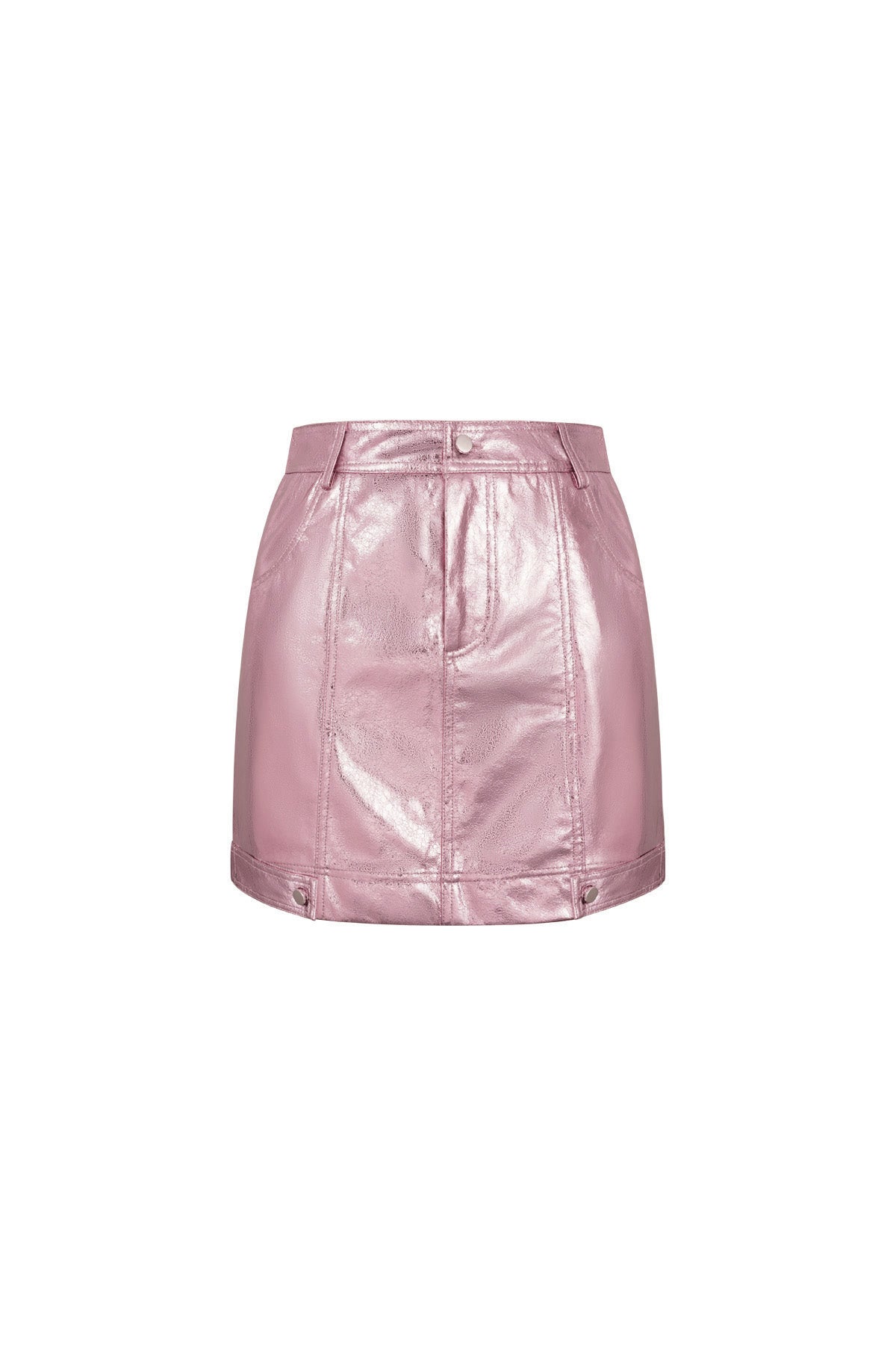 Celine Metallic-Minirock in Rosa – Produktansicht