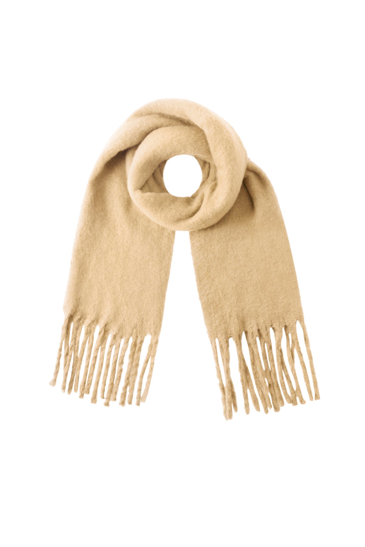 Lene Fransenschal in Khaki – Produktansicht (2)
