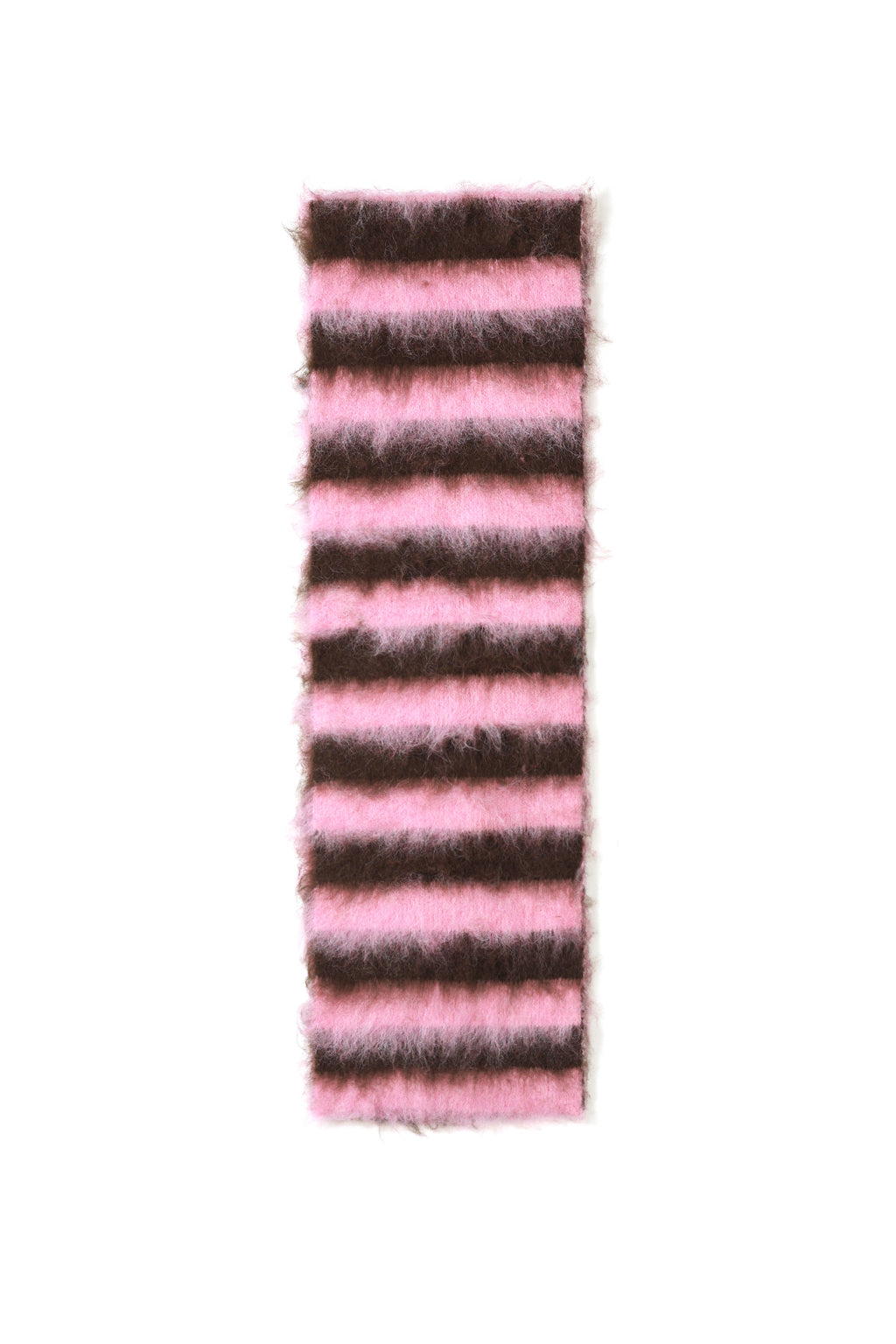 Uma Streifenschal – Flauschig in Rosa – Produktansicht (2)