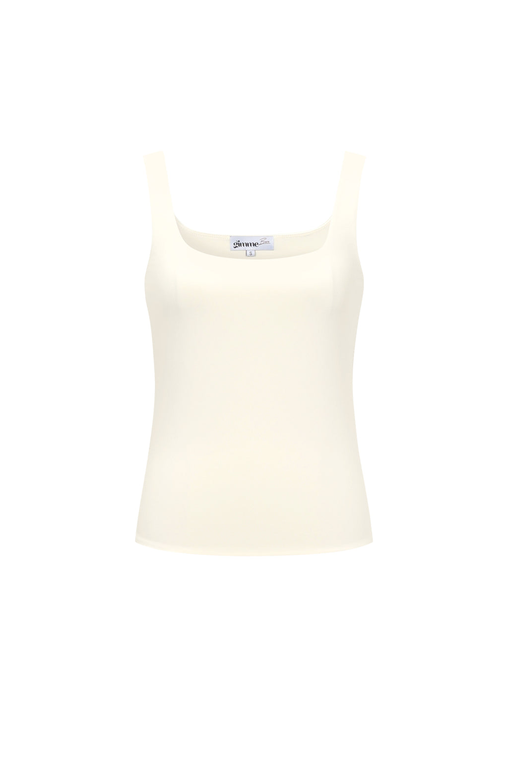Elif Top – Eckiger Ausschnitt in Creme – Produktansicht (2)