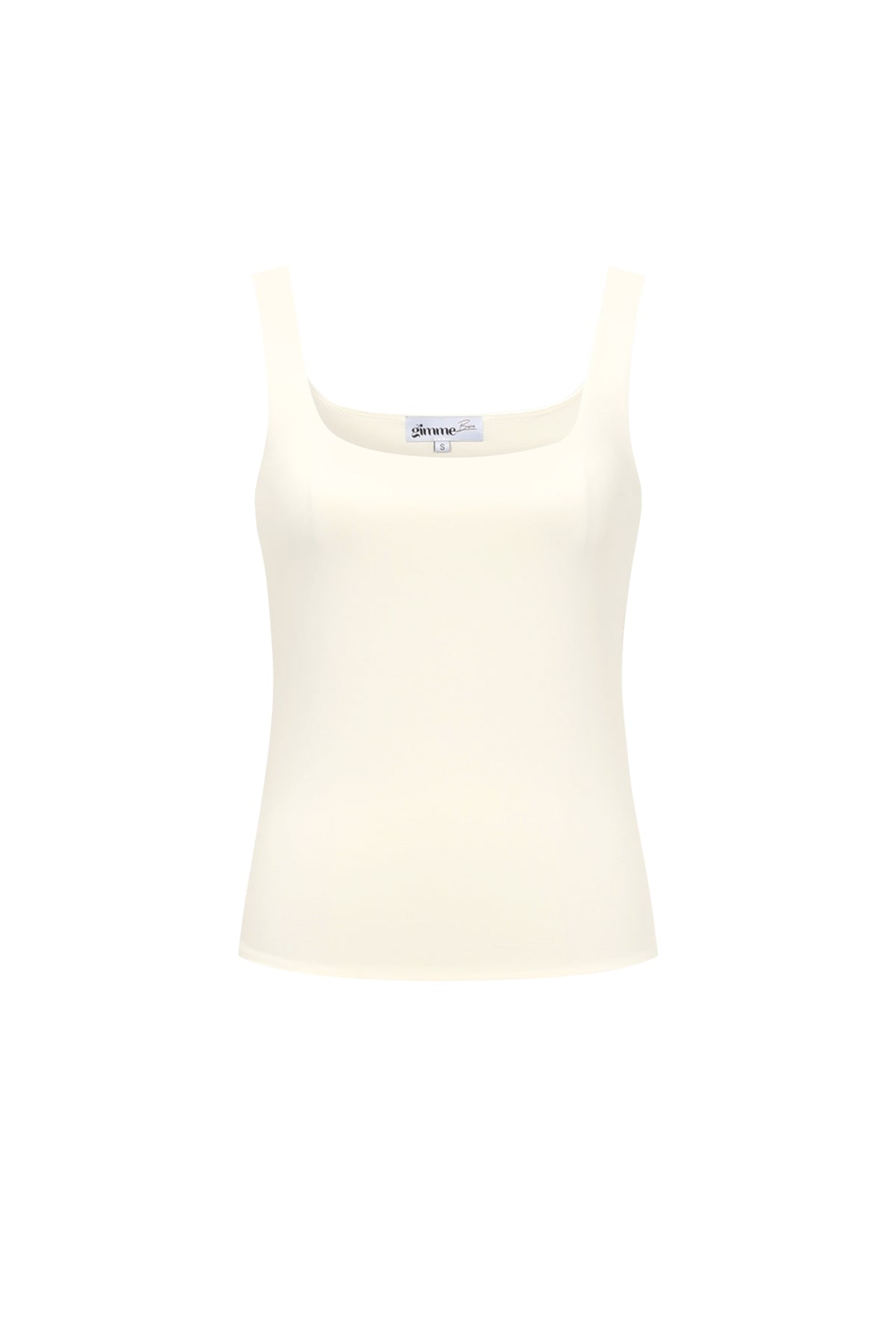 Elif Top – Eckiger Ausschnitt in Creme – Produktansicht (2)