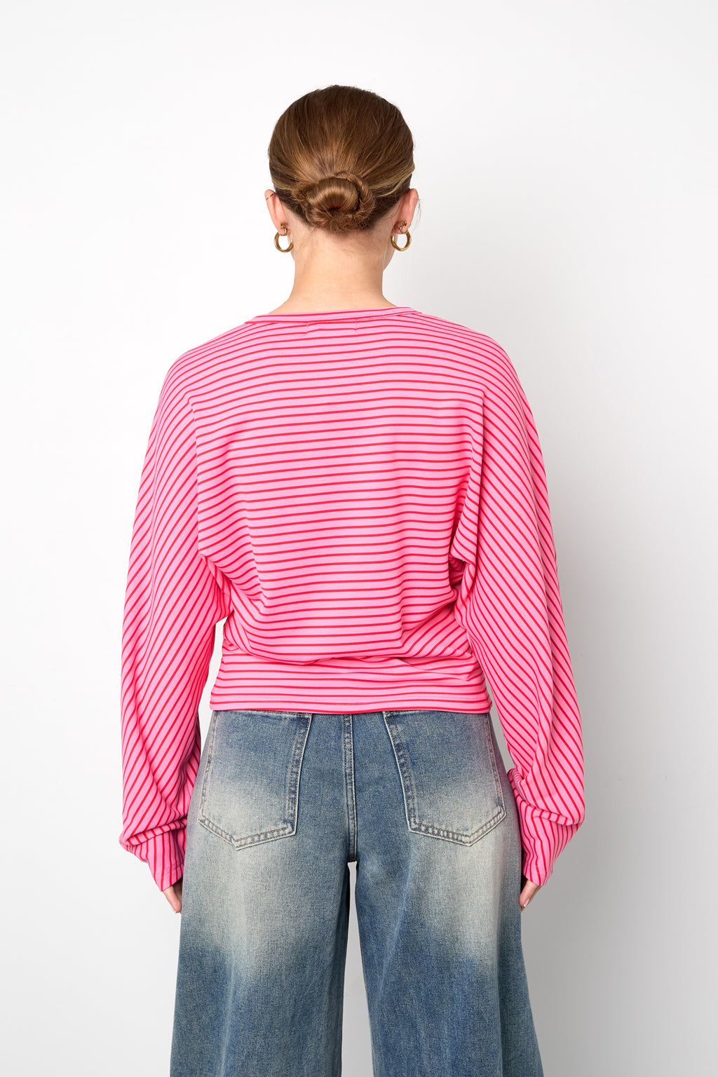 Bea Streifenshirt in Rosa – getragen (5)