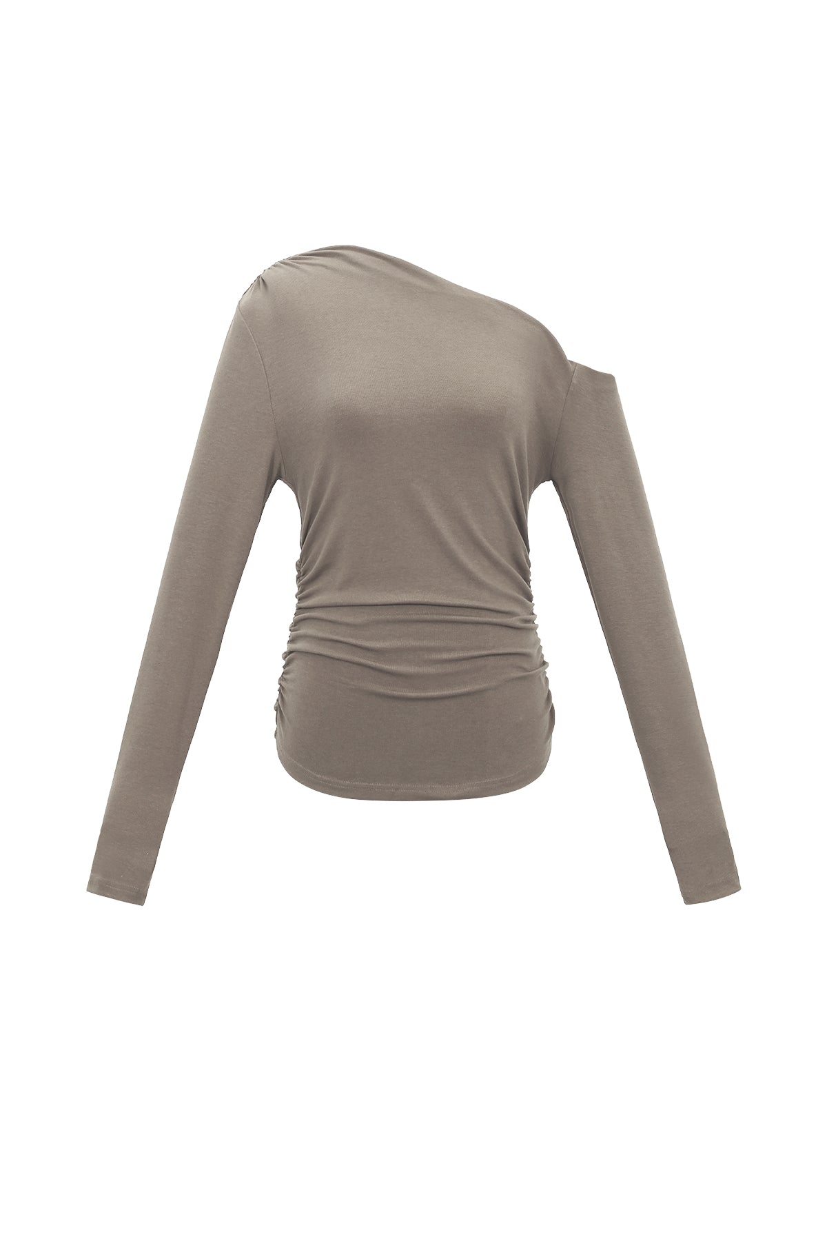 Ava Off-Shoulder-Shirt in Grau – Produktansicht (2)