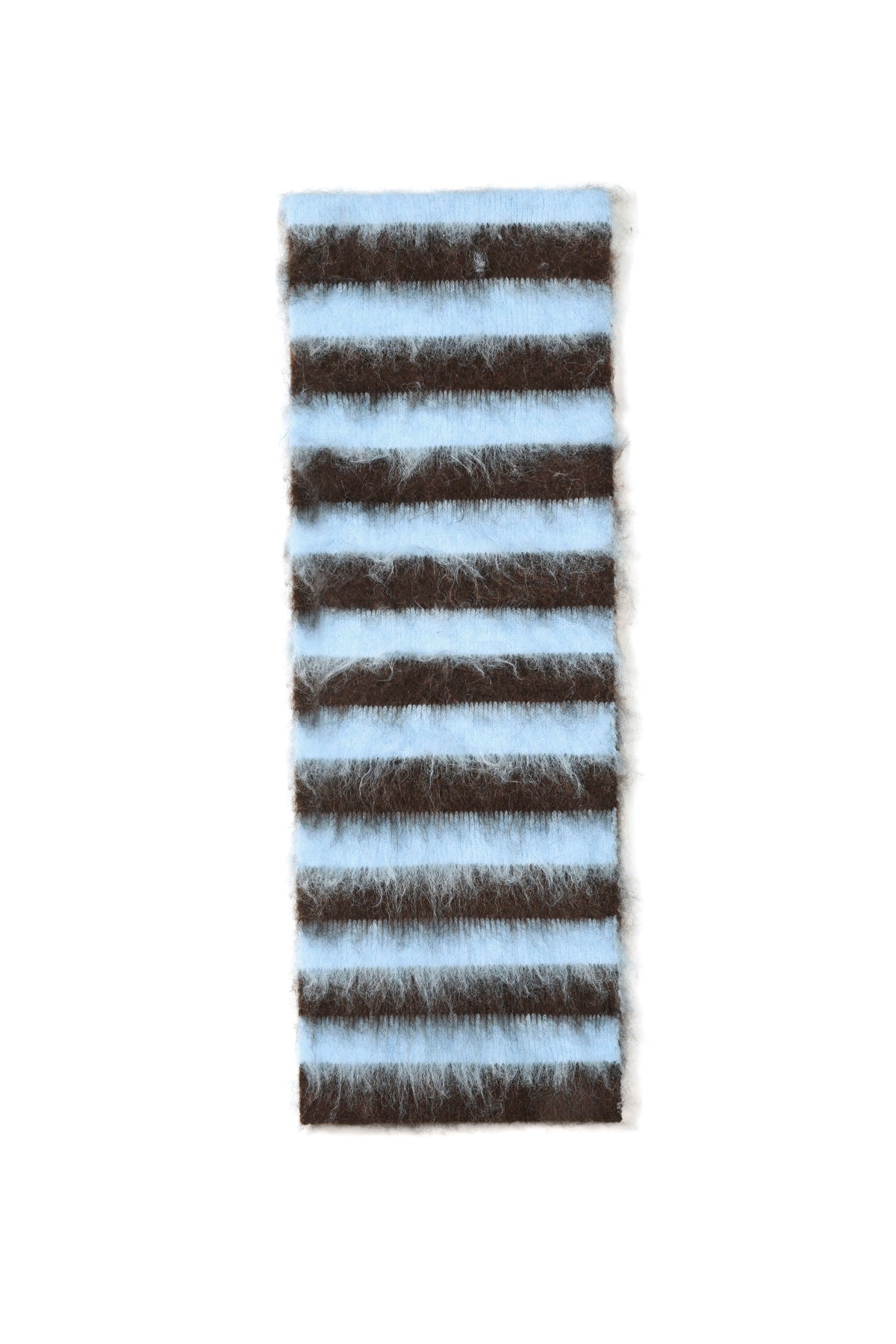 Uma Streifenschal – Flauschig in Blau – Produktansicht