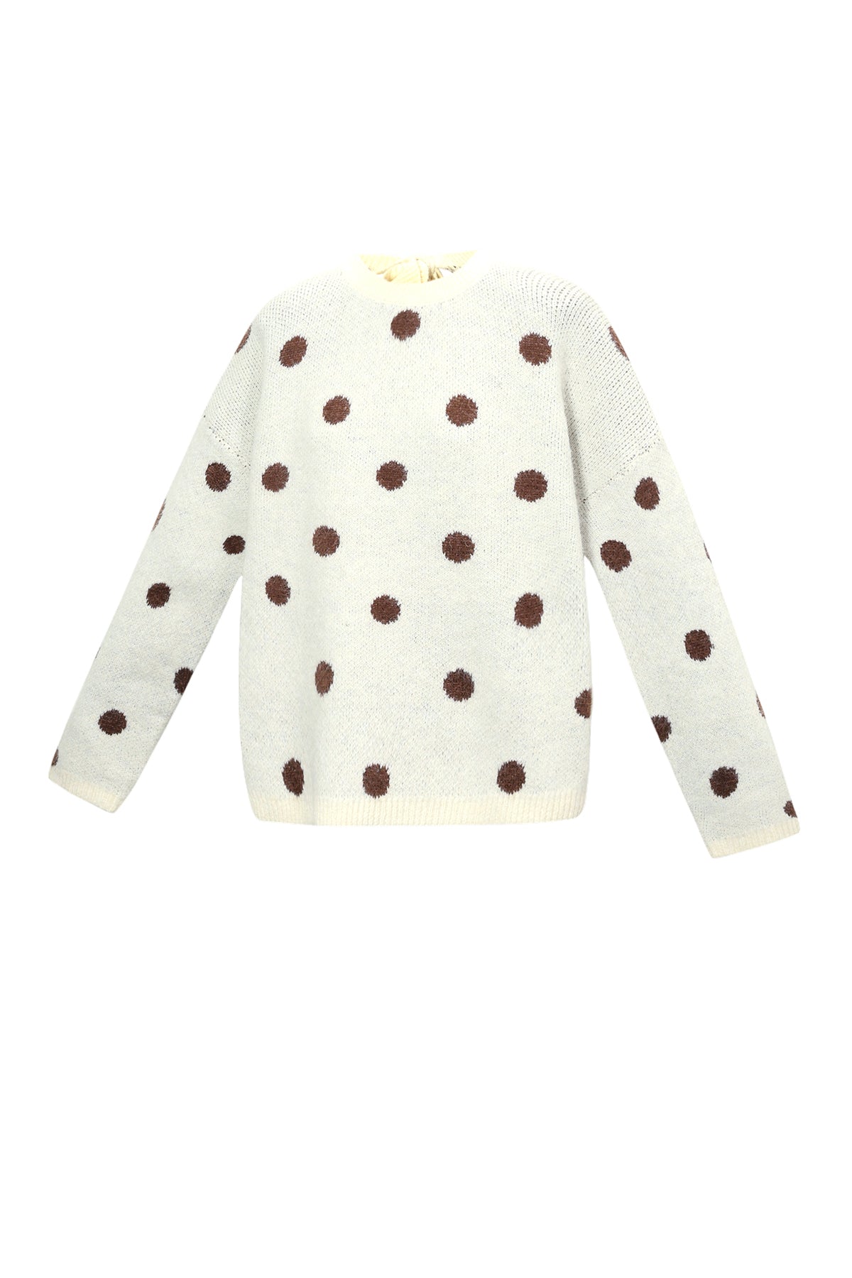 Lena Pullover – Rückenausschnitt in Creme – Produktansicht (2)