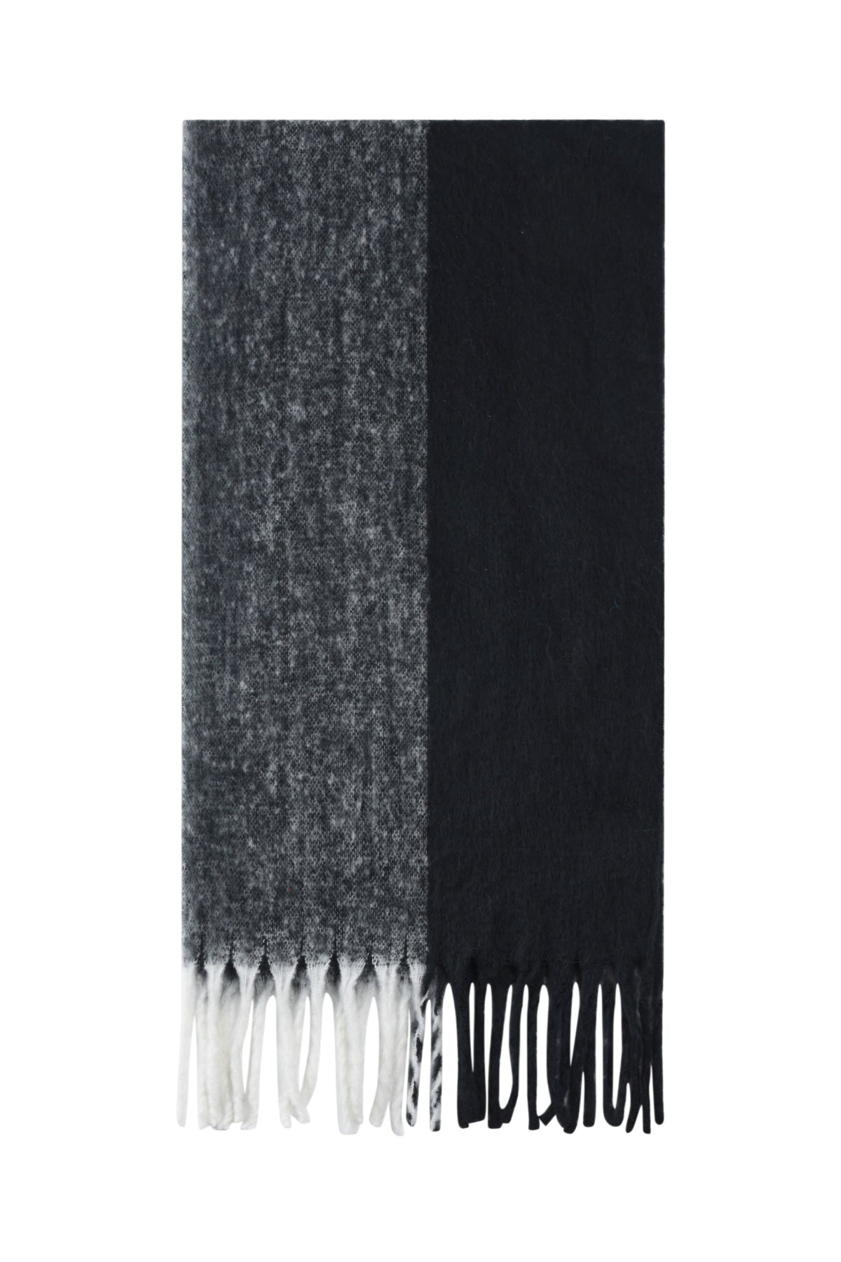 Cosima Schal – Zweifarbig in Schwarz – Produktansicht (3)