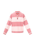 Karla Polo-Pullover – Streifen in Rosa – Produktansicht (2)