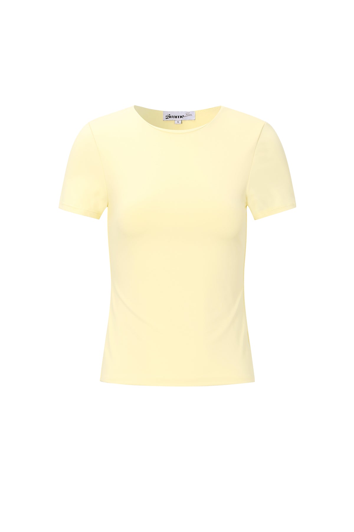 Merle T-Shirt – Rundhals in Hellgelb – Produktansicht (6)