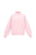 Nina Rollkragenpullover – Knöpfe in Hellrosa – Produktansicht (4)