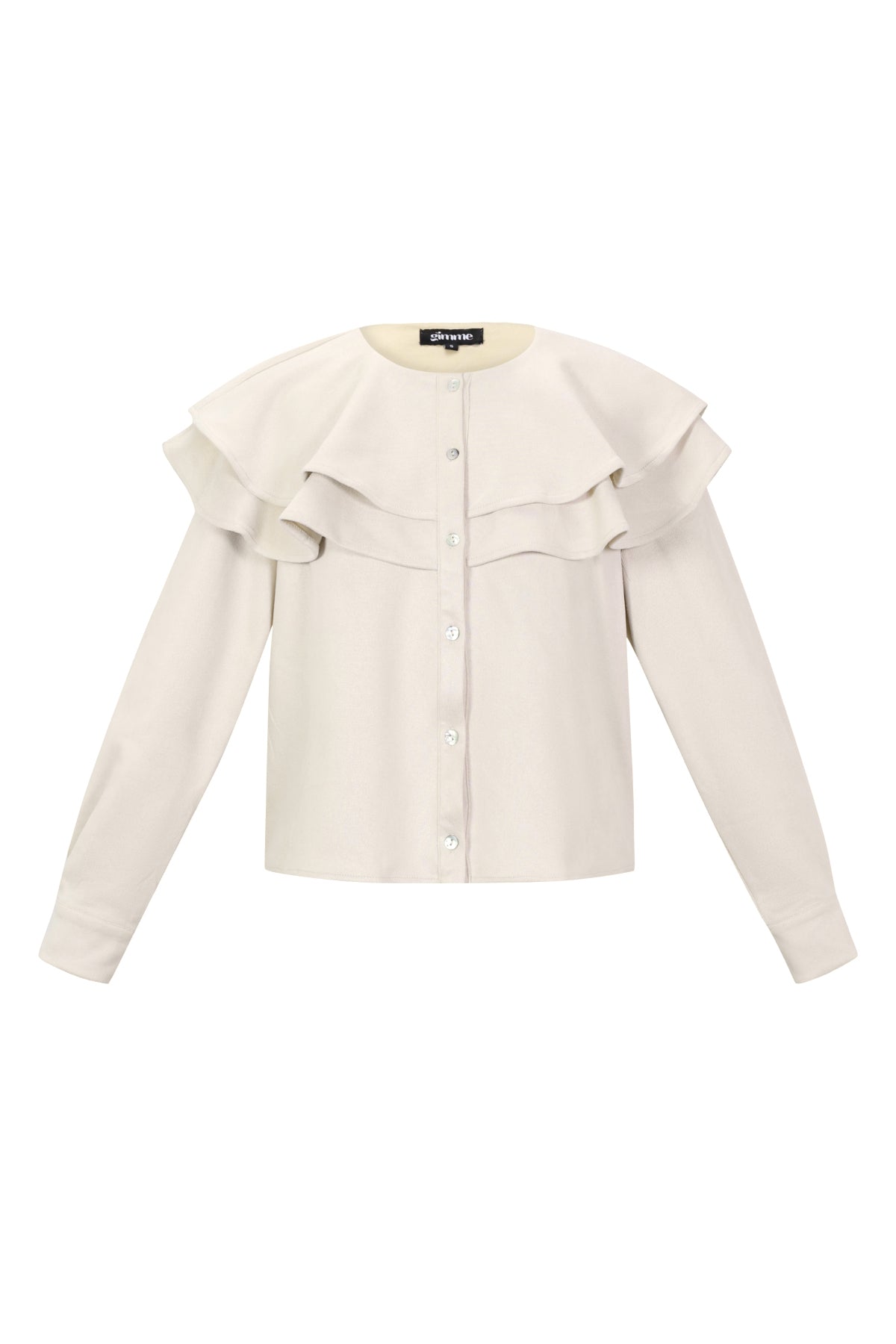 Marla Rüschenbluse in Creme – Produktansicht