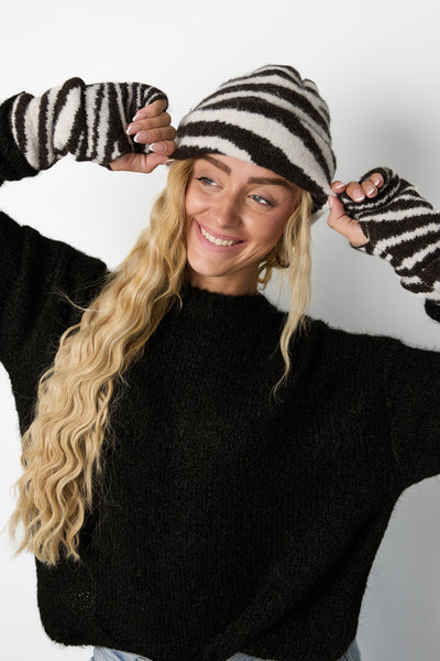 Joline Beanie – Zebra