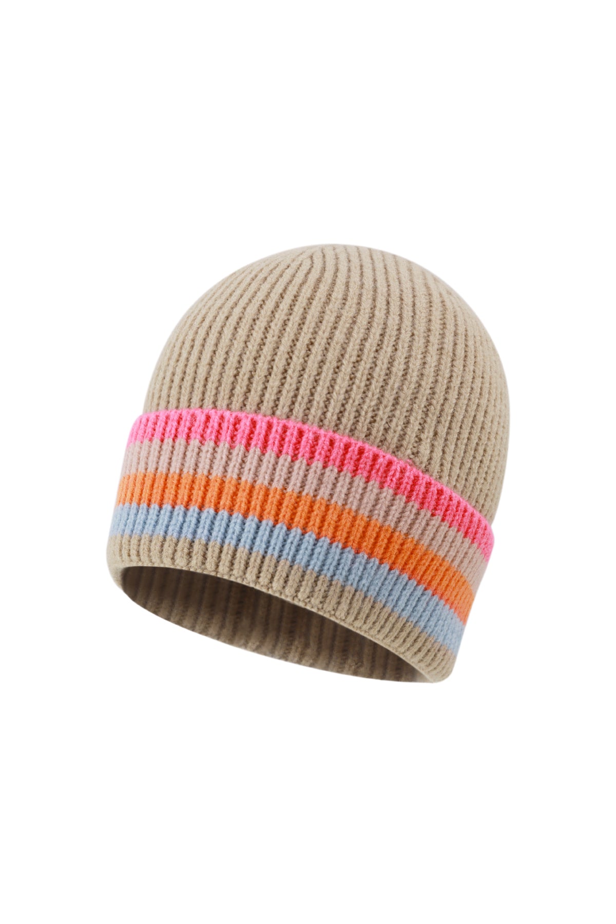 Valentina Beanie – Ringel in Khaki – Produktansicht (4)