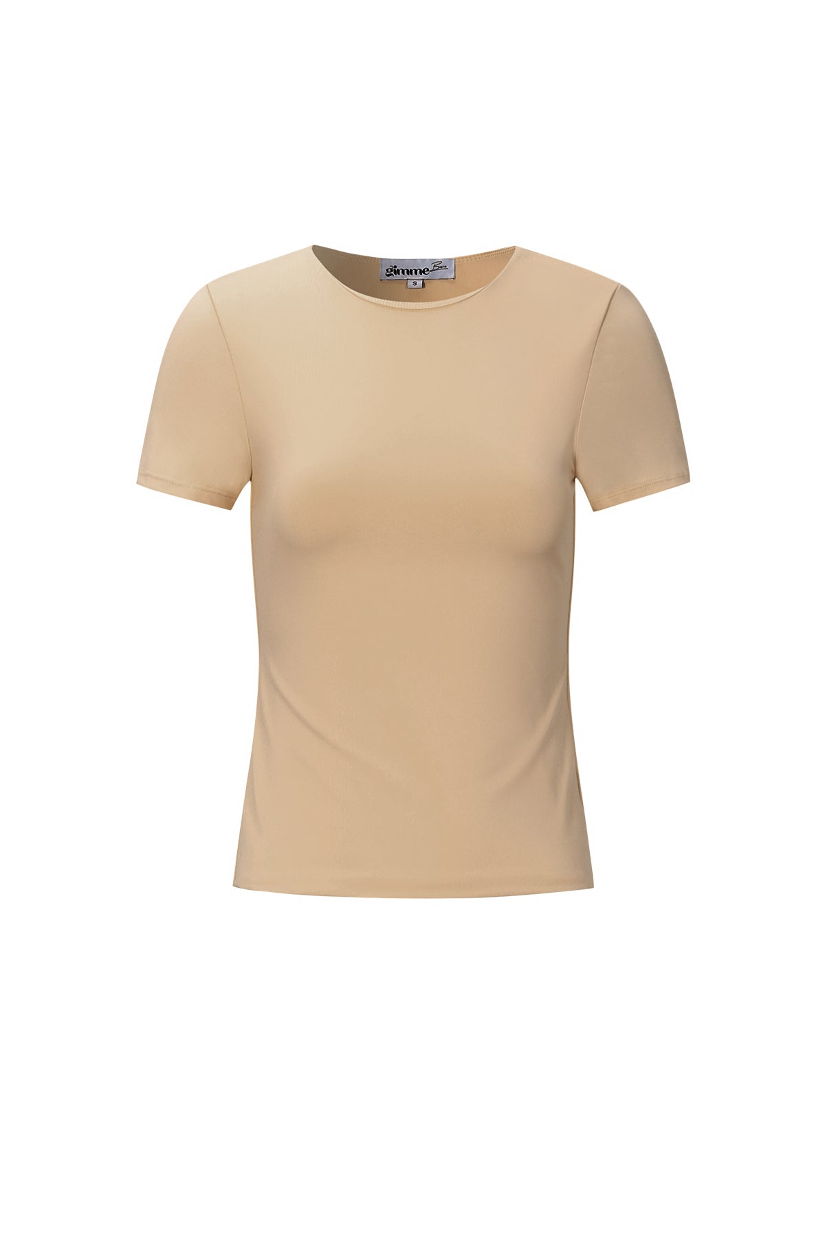 Merle T-Shirt – Rundhals in Hellbraun – Produktansicht (5)