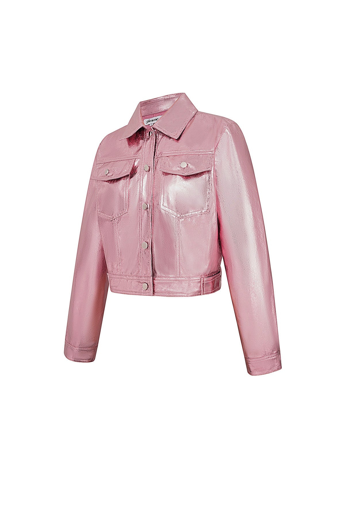 Celine Metallic-Jacke in Rosa – getragen (5)